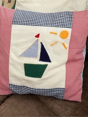 Handmade Colorful Nautical Pillow